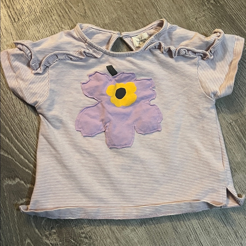 Purple Striped Toddler Top by Dj Mama